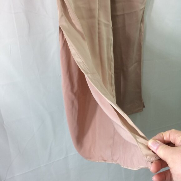 2 Pc Loungewear Set Cropped Top Short Sleeve Long Pants Silky Athleisure Small - Picture 7 of 8